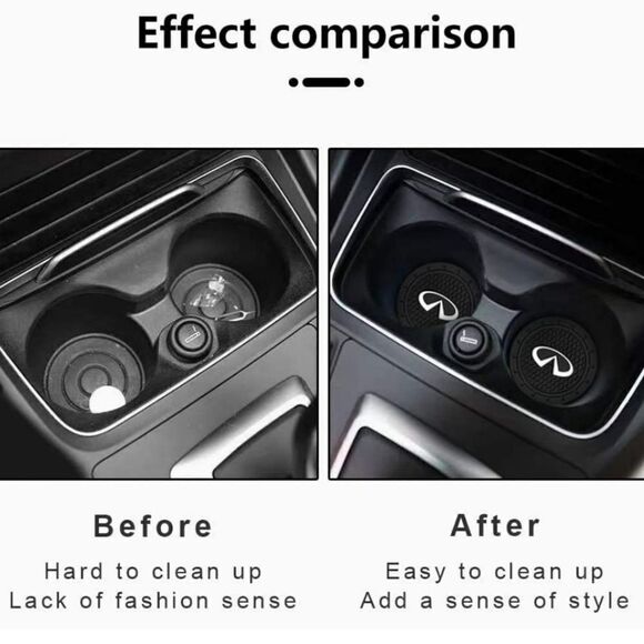 Silicone car cup inserts with infiniti logo - Picture 4 of 5